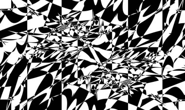 düz olmayan yüzey optik illüzyonlu siyah modern desenler