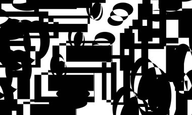 Beyaz arka plan modern tasarım üzerinde operasyon sanatı tarzında siyah soyut desen