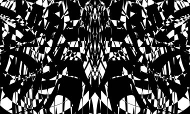 Mistik ve dalgalı desen beyaz arka planda optik bir illüzyon yaratır.