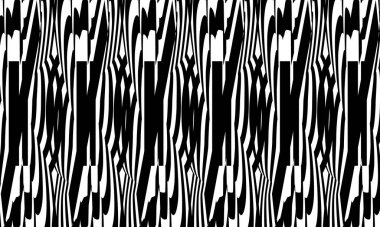 Siyah desenler beyaz arka planda optik bir illüzyon yaratıyor modern operasyon sanatında