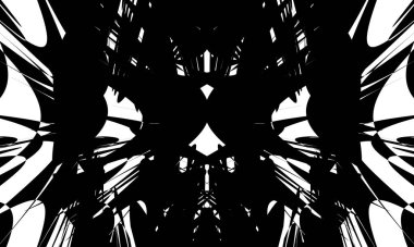 Siyah dinamik desen optik bir illüzyon yaratıyor