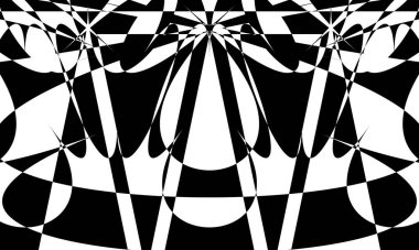 Orijinal operasyon sanatı beyaz arkaplandaki siyah deseni bozdu