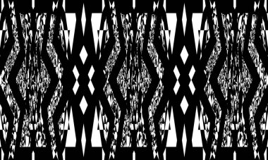 Operasyon sanatı tarzında beyaz arkaplanda siyah desen, orijinal ve büyüleyici.