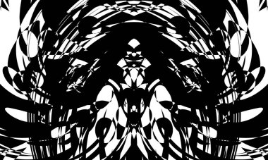 ilginç monokrom duvar kağıdı siyah desenli op-art tarzında