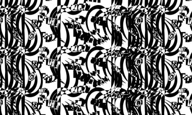 Operasyon sanatının modern tasarım konseptinde siyah desenler tarafından yaratılan büyüleyici optik illüzyon