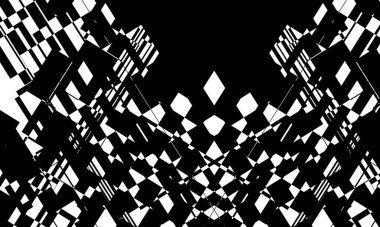 Siyah optik desenler tarafından yaratılan büyüleyici optik illüzyon