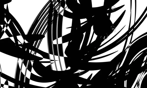 Beyaz Arkaplanda Sanatsal Siyah Desen Tasarım Için Yaratıcı Duvar Kağıdı — Stok Vektör