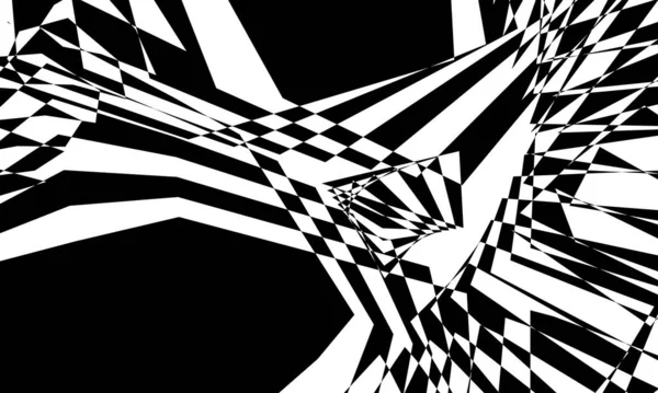 Футуристичний Чорно Оптичний Стиль Мистецтва Вражаюча Оптична Ілюзія — стоковий вектор
