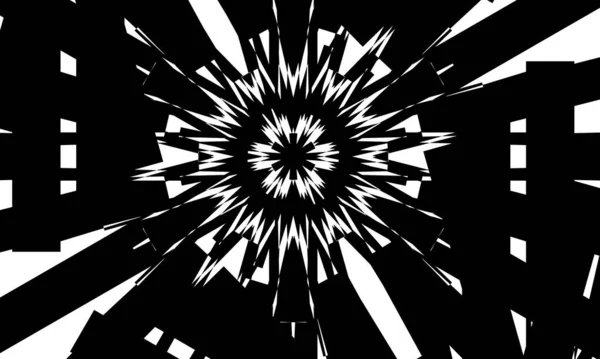 Hypnotiserend Zwart Patroon Art Stijl Monochroom Behang Voor Modern Design — Stockvector