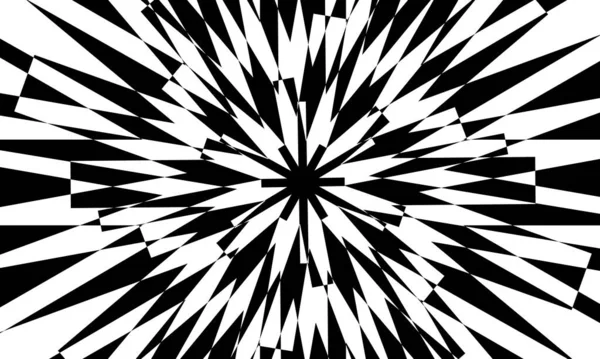 Faszinierende Optische Täuschung Einzigartiges Schwarzes Muster — Stockvektor