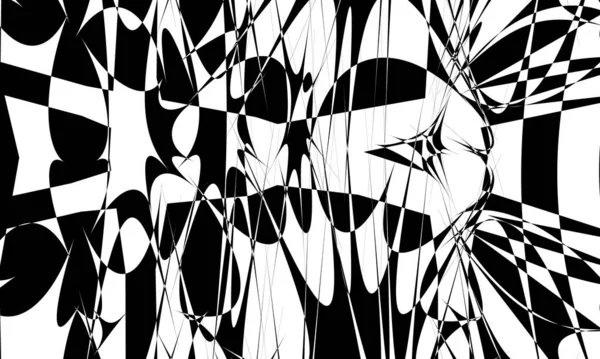 Černý Vzor Stylu Art Hypnotizující Optické Iluze Kreativní Design — Stockový vektor