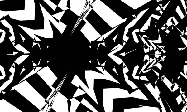 Motifs Noirs Envoûtants Avec Illusion Optique Sur Fond Blanc — Image vectorielle