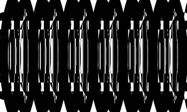 Таємничий Чорний Візерунок Стилі Оптичного Мистецтва Оптичною Ілюзією Білому Тлі — стоковий вектор