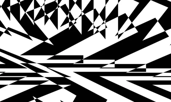 Schwarzes Mystisches Muster Auf Weißem Hintergrund Stil Der Art Dynamisch — Stockvektor