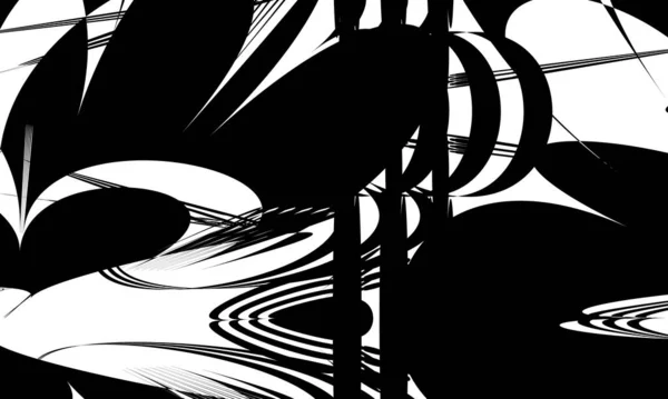 Mystérieux Motif Noir Mystique Papier Peint Monochrome Dans Style Art — Image vectorielle