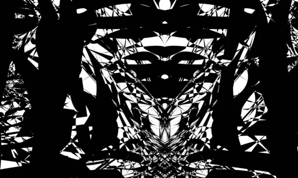 Siyah Operasyon Sanatı Düzensiz Yüzey Muhteşem Optik Illüzyon — Stok Vektör