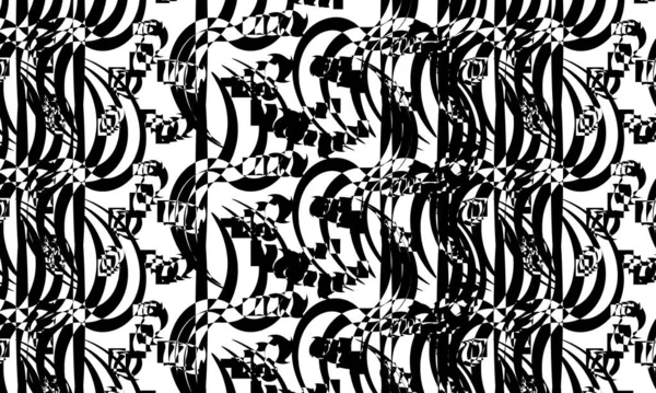 Operasyon sanatının modern tasarım konseptinde siyah desenler tarafından yaratılan büyüleyici optik illüzyon