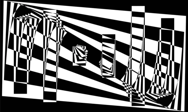 Motif Noir Extraordinaire Dans Style Art Sur Fond Blanc — Image vectorielle