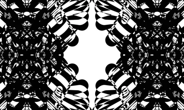 白を基調とした芸術的な黒のパターン — ストックベクタ