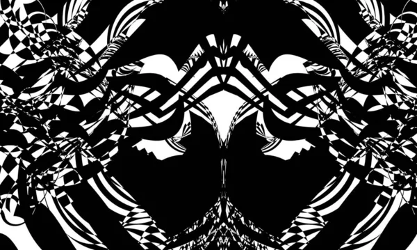 Fondo Pantalla Monocromo Arte Estilo Fantástico Patrón — Vector de stock