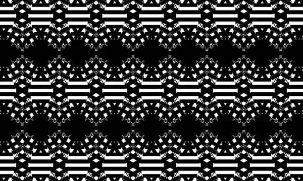 Esrarengiz siyah desenler beyaz arka planda eşsiz bir op-art