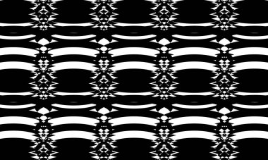 Beyaz arkaplanda operasyon sanatının soyut ve gizemli siyah desenleri