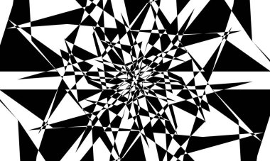 gizemli ve orijinal monokrom op sanat tarzı duvar kağıdı