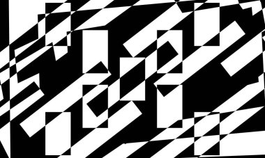 Siyah ve beyaz soyut arkaplan ve operasyon sanatında fantastik desenler.