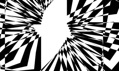 Operasyon sanatının modern tasarımında soyut siyah desen