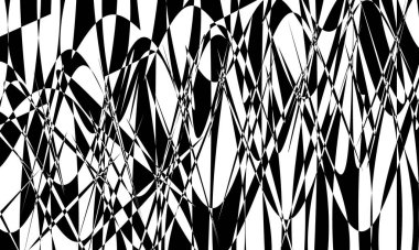 Yaratıcı tasarım için operasyon sanatı siyah-beyaz duvar kağıdı tarzında büyüleyici desen