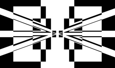 Siyah operasyon sanatı düzensiz yüzey muhteşem optik illüzyon