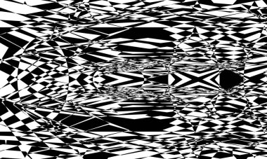 Operasyon sanatı tarzında monokrom desenleri modern duvar kağıdı optik illüzyonu