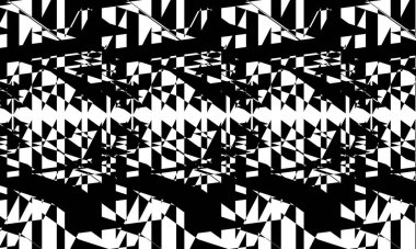 Büyüleyici görsel yanılsama benzersiz siyah desen