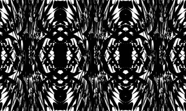 Yaratıcı tasarım için operasyon sanatı siyah-beyaz duvar kağıdı tarzında büyüleyici desen