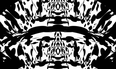 Operasyon sanatı tarzında ilginç siyah desen modern monokrom duvar kağıdı