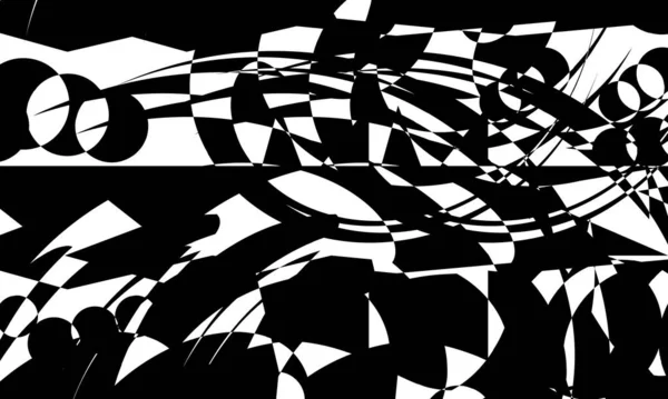 Büyüleyici Siyah Desenli Orijinal Optik Illüzyon — Stok Vektör