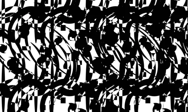 Mystisches Schwarzes Muster Auf Weißem Hintergrund Monochrom Tapete Für Halloween — Stockvektor