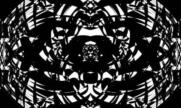 Black White Wallpaper Modern Design Distorted Patterns Art Style — Stock Vector