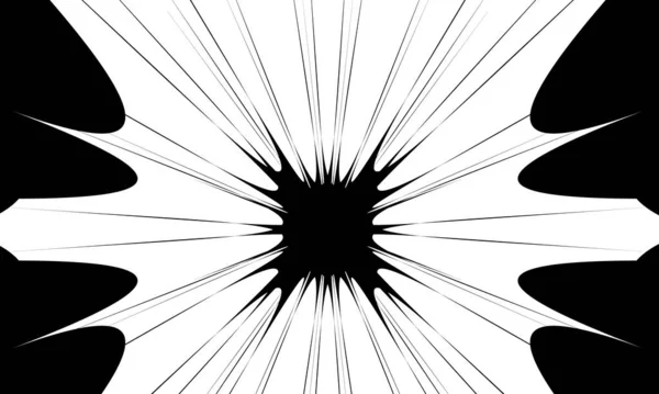 Illusion Optique Originale Motifs Créatifs Noir Sur Blanc — Image vectorielle