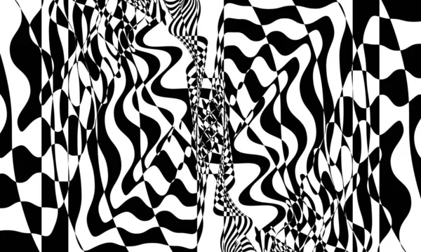 Motifs Noirs Futuristes Dans Style Art Sur Fond Blanc — Image vectorielle