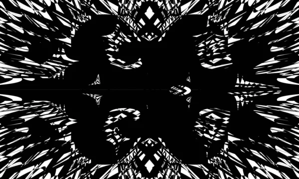 Unique Style Art Mesmerizing Black Patterns Monochrome Wallpaper Design — Stock Vector