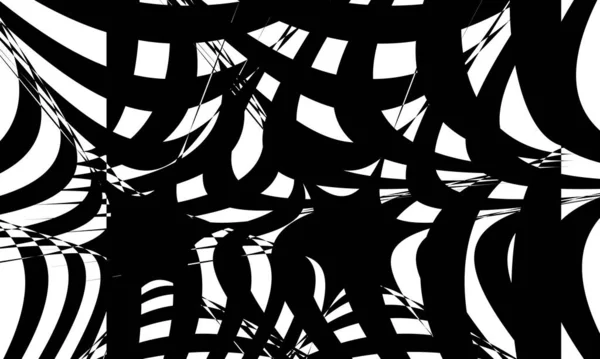 Patrón Negro Distorsionado Sobre Fondo Pantalla Blanco Estilo Art — Archivo Imágenes Vectoriales