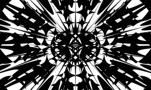 抽象的な黒のパターンが美しく神秘的で — ストックベクタ