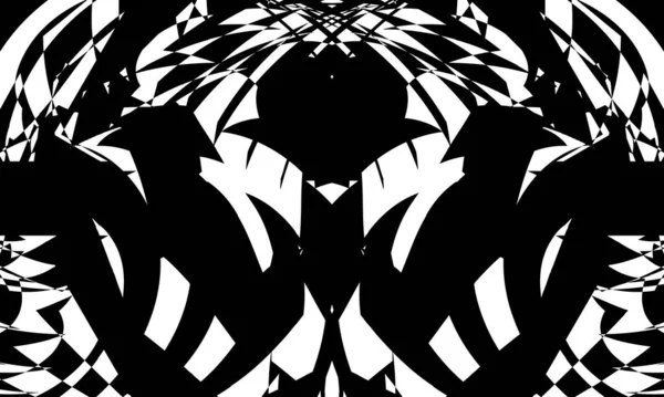 Arte Monocromo Fondo Pantalla Arte Encantador Patrón Negro — Vector de stock