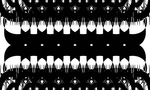 Black Pattern Art Style Mesmerizing Optical Illusion — Stock Vector