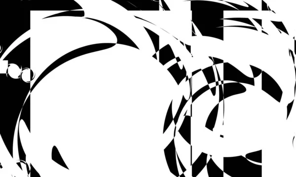 Verzerrtes Schwarzes Muster Auf Einer Weißen Hintergrundtapete Stil Der Art — Stockvektor