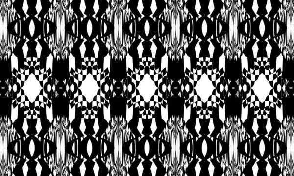 Monochrome Wallpaper Style Art Mystical Pattern — Stock Vector