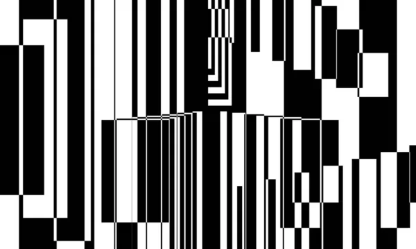 Verzerrtes Schwarzes Muster Auf Einer Weißen Hintergrundtapete Stil Der Art — Stockvektor