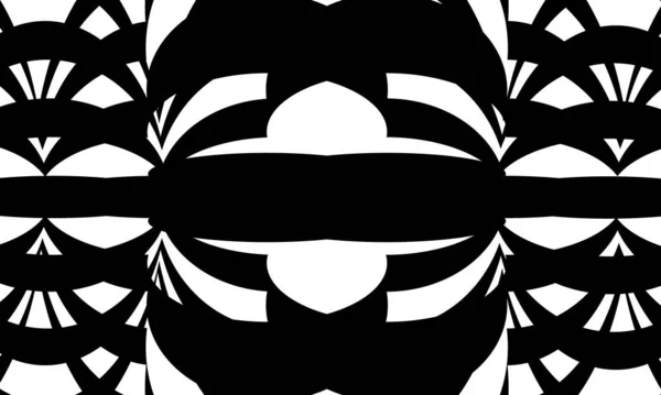 Monokróm Háttér Art Stílus Hipnotizáló Optikai Illúzió — Stock Vector