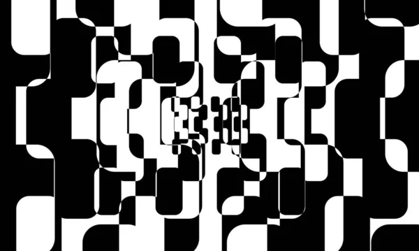 Kreativní Optické Iluze Originální Černé Vzory Bílém Pozadí — Stockový vektor